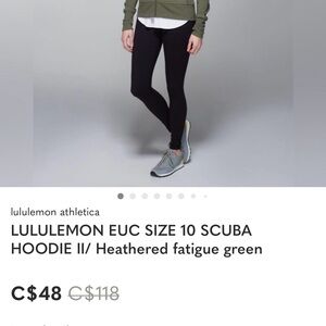 Lululemon Heathered Green Scuba Hoodie

For @lucia2027 only
